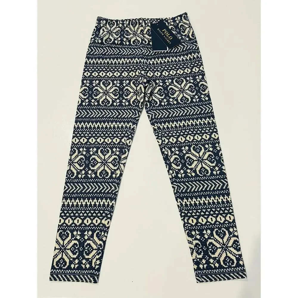 Polo Ralph Lauren Girl’s Fair Isle Print HOLIDAY Leggings  Size M(10-12)